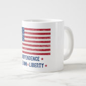 Vintage Flagge Jumbo-Tasse (Vorderseite Rechts)