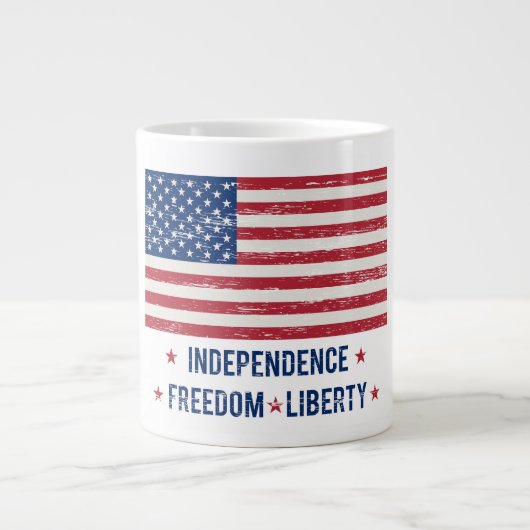 Vintage Flagge Jumbo-Tasse (Vorderseite)