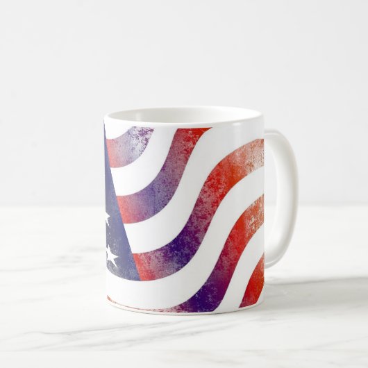 Vintage Flagge Kaffeetasse (VorderseiteRechts)