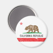 Vintage Flagge Kaliforniens Magnet (Vorderseite/Rückseite)