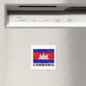Vintage Flagge Kambodschas Magnet (In Situ (Geschirrspüler))