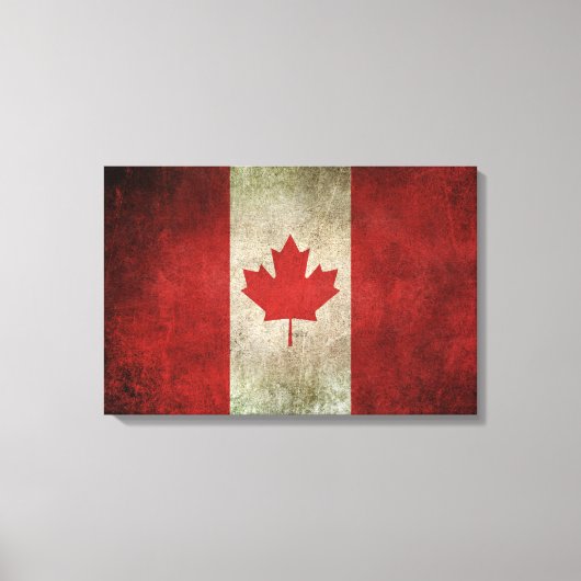 Vintage Flagge Kanadas Leinwanddruck (Vorderseite)