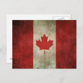 Vintage Flagge Kanadas Postkarte (Vorne/Hinten)