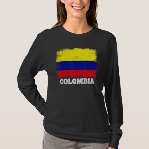 Vintage Flagge Kolumbien Länderrückenflagge Kolumb T-Shirt