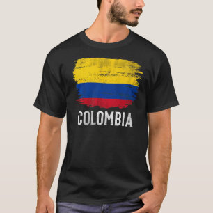 Vintage-Flagge Kolumbiens für kolumbianisch T-Shirt