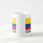 Vintage Flagge Kolumbiens Kaffeetasse (Mittel)