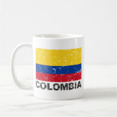 Vintage Flagge Kolumbiens Kaffeetasse (Links)