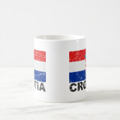 Vintage Flagge Kroatiens Kaffeetasse (Mittel)