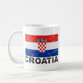 Vintage Flagge Kroatiens Kaffeetasse (Links)