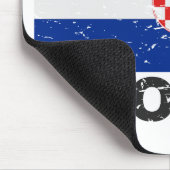Vintage Flagge Kroatiens Mousepad (Ecke)