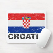 Vintage Flagge Kroatiens Mousepad (Mit Mouse)