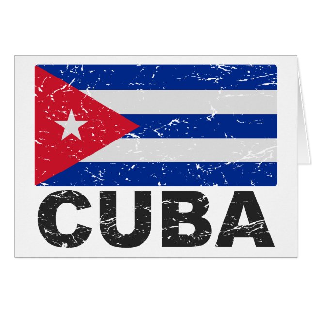 Vintage Flagge Kubas (Vorderseite (Horizontal))