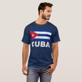 Vintage Flagge Kubas T-Shirt (Vorne ganz)