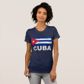 Vintage Flagge Kubas T-Shirt (Vorne ganz)
