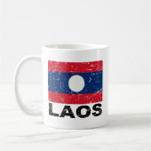 Vintage Flagge Laos Kaffeetasse (Links)