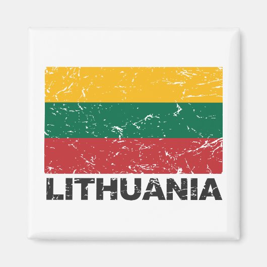 Vintage Flagge Litauens Magnet (Vorne)