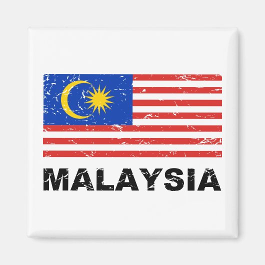 Vintage Flagge Malaysias Magnet (Vorne)