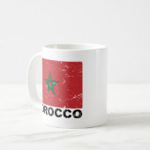 Vintage Flagge Marokkos Kaffeetasse (Vorderseite Links)
