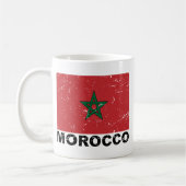 Vintage Flagge Marokkos Kaffeetasse (Links)