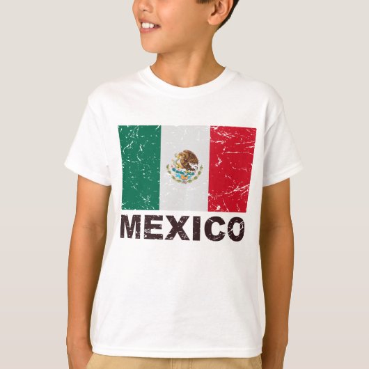 Vintage Flagge Mexikos T-Shirt (Vorderseite)