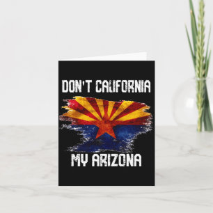 Vintage-Flagge mit Stress Don't California My Ariz Karte