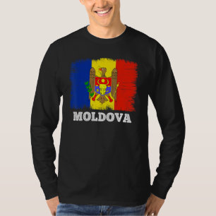 Vintage Flagge Moldau Länderrücksichtflagge Moldau T-Shirt
