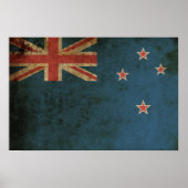 Vintage Flagge Neuseelands Poster (Vorne)