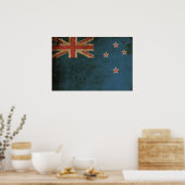 Vintage Flagge Neuseelands Poster (Küche)