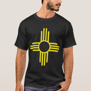 Vintage-Flagge New Mexico Zia Sonne Retro abgenutz T-Shirt