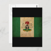 Vintage Flagge Nigerias Postkarte (Vorne/Hinten)