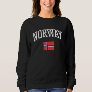 Vintage Flagge Norwegen Liebe Ihr Land Sweatshirt