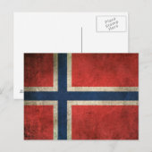 Vintage Flagge Norwegens Postkarte (Vorne/Hinten)
