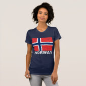 Vintage Flagge Norwegens T-Shirt (Vorne ganz)