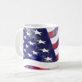 Vintage-Flagge Old Glory Kaffeetasse (Vorderseite Links)