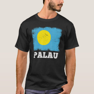 Vintage-Flagge Palau Land Retro-Flagge Palaus T-Shirt