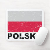 Vintage Flagge Polens Mousepad (Mit Mouse)