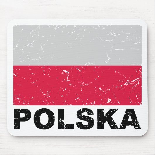Vintage Flagge Polens Mousepad (Vorne)