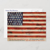 Vintage Flagge Postkarte (Vorne/Hinten)