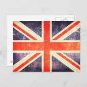 Vintage Flagge Postkarte (Vorne/Hinten)