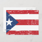 Vintage Flagge Puerto Rico Postkarte (Vorne/Hinten)