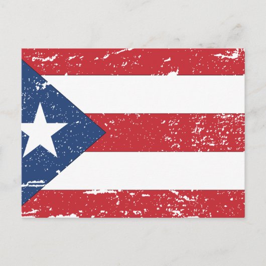 Vintage Flagge Puerto Rico Postkarte (Vorderseite)