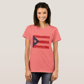 Vintage Flagge Puerto Rico T-Shirt (Vorne ganz)
