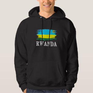 Vintage Flagge Ruandas I. Liebe Ruanda Hoodie
