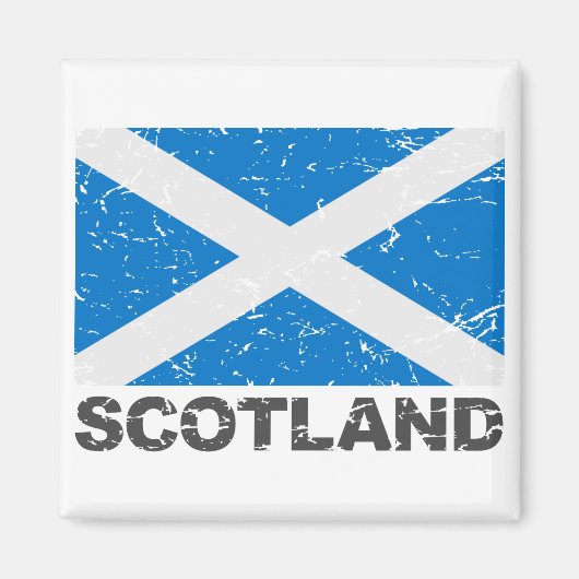 Vintage Flagge Schottland Magnet (Vorne)