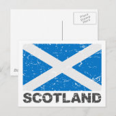 Vintage Flagge Schottland Postkarte (Vorne/Hinten)