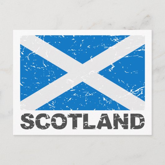 Vintage Flagge Schottland Postkarte (Vorderseite)