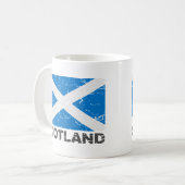 Vintage Flagge Schottlands Kaffeetasse (Vorderseite Links)