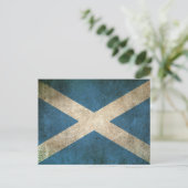 Vintage Flagge Schottlands Postkarte (Stehend Vorderseite)
