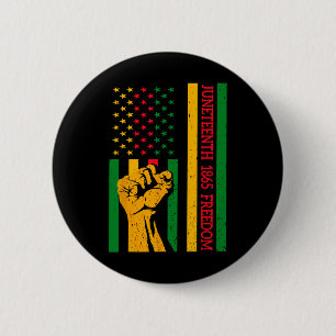 Vintage Flagge Schwarze Geschichte Amerikanische G Button