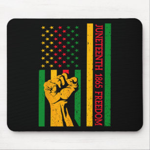 Vintage Flagge Schwarze Geschichte Amerikanische G Mousepad